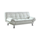 Coaster Dilleston Tufted Back Upholstered Sofa Bed White Model 300291